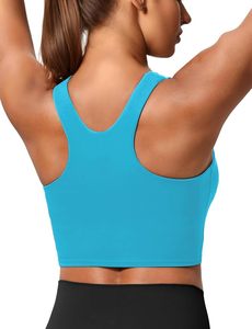 Soutien-gorge de sport respirant pour femme à maintien élevé, personnalisable par sublimation, avec coussinets amovibles et logo frontal, idéal pour la gym et les activités physiques - Product Image 2
