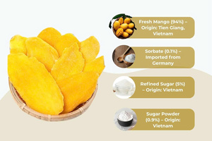 Mango Deshidratado Recubierto de Chocolate Negro y Mango Deshidratado Jugoso con Sabor a Chocolate Negro/Chocolate Blanco/Vainilla - Product Image 3