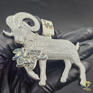 Pendentif Animal Hip Hop en Moissanite Haute Brillance, Bijou Statement en Argent 925 - Product Image 3