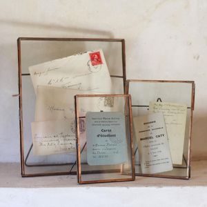 Cadre photo en verre et métal pour décoration murale, à suspendre ou à poser sur table, avec verre sur 2 côtés, cadres personnalisés - Product Image 4