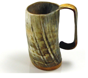 Mug réutilisable en corne de buffle véritable, tasse à café, verre à bière, mug à boire Viking en corne - Product Image 2