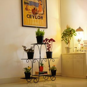 Soporte de Hierro Premium para Plantas, Decoración de Esquinas de Sala de Estar y Exhibición en Balcón/Jardín, para un Estilo Moderno en el Hogar - Product Image 2