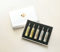Boîte d'emballage coulissante en carton rigide noir avec insert en EVA pour échantillons de parfum 2 ml, kit de découverte de parfums, logo personnalisé