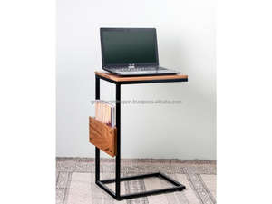 Mesa de Centro en Forma de C para Sofá, Cama, Escritorio Grande, Mesa Auxiliar Moderna con Marco de Madera para Sala de Estar, Comedor, Dormitorio - Product Image 6