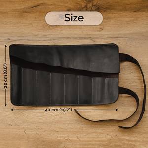 Premium Cowhide Leather Barber Scissors <b>Pouch</b> Soft Lining Hair Salon Shear Storage Case For Pro Hair Stylists LBSP-0004 - Product Image 3
