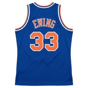 Camiseta de Baloncesto Personalizada con Nombre y Número para Hombre, Azul y Naranja, Estampada, Sin Mangas, Corte Regular, para Todas las Temporadas, 100% Poliéster, para Adultos - Product Image 3
