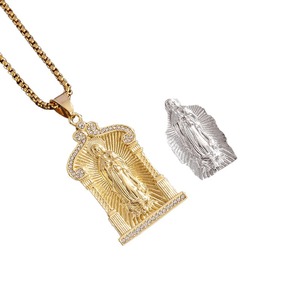 Collar de Acero Inoxidable Chapado en Oro de 18K con Colgante de Zirconia Personalizado Estilo Hip Hop para Venta al por Mayor - Product Image 6