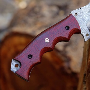 Couteau de traqueur droit Viking Art fait main en acier Damas de qualité industrielle ODM 3mm, manche Micarta, 10 pouces, pointe tombante, pour le camping - Product Image 2
