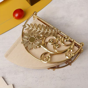 Luxury <b>Gold</b> Floral Napkin Holder Decorative Metal <b>Paper</b> <b>Tissue</b> Stand Vintage Scrollwork Design Dining Table Organizer Kitchen - Product Image 4