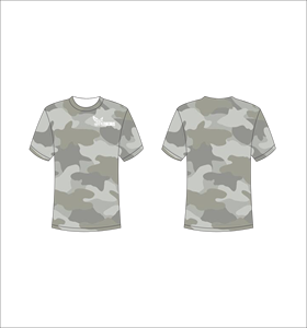 Camiseta de Manga Corta para Hombre, Camuflaje, Cuello Redondo, Corte Regular, Transpirable, Diseño Estampado por Sublimación - Product Image 1