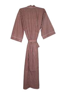 ชุดคลุมกิโมโนลายการ์ตูนพิมพ์บล็อก ผ้าฝ้ายเนื้อนุ่ม ระบายอากาศได้ดี สำหรับผู้หญิง แบรนด์ Naaz Textile เหมาะสำหรับใส่ช่วงฤดูร้อน  งานแฮนด์เมด ODM คอวี เอวยางยืด - Product Image 2