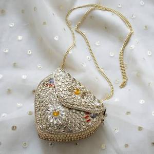 Bolso de Mano Tipo Clutch con Diseño de Mosaico Circular, Personalizable, Multicolor, para Bodas y Fiestas, Precio Bajo para India - Product Image 3