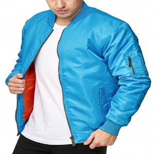 Chaqueta Bomber Lisa para Hombre – Chaqueta Casual Minimalista con Cierre Frontal, Estilo Urbano, Cortavientos con Cierre - Product Image 2