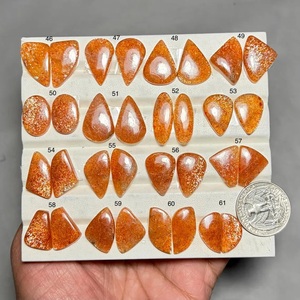 Piedra del Sol de Alta Calidad, Par a Juego para Joyería de Pendientes, Gema de Piedra del Sol Suelta, Proveedor y Fabricante para Joyeros y Metalúrgicos - Product Image 1