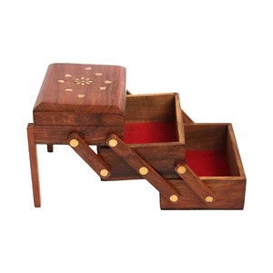 Boîte à perles de prière en bois de Sheesham en gros |   Rangement spirituel artisanal - Product Image 3