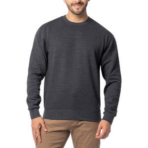 Custom Winter Solid Color 350gsm Men's O-neck Pullover Breathable Comfortable Sports Casual Business Tops Neck Sweatshirt - Product Image 6