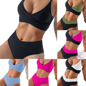 Traje de Baño Deportivo de Dos Piezas para Niñas, Personalizado, con Sujetador Deportivo y Braguita de Baño, para Entrenamiento Atlético - Product Image 2