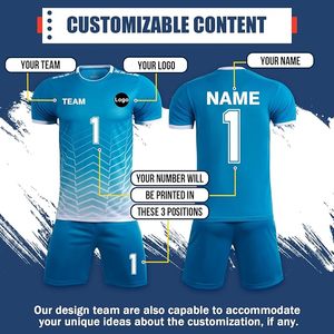 Maillots de football personnalisés pour adultes, enfants, jeunes, femmes, hommes, uniformes d'équipe de football personnalisés avec logo, numéro, nom de l'équipe - Product Image 2