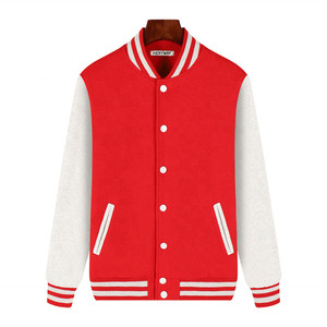 Latest Varsity Jacket In Different Sizes Custom Made Logo Design <b>Men</b> Varsity Jacket In Solid Color with Low MOQ - Product Image 5