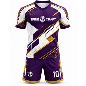 Maillot de football personnalisé professionnel 100% polyester, uniforme de football sublimé, fabrication directe en usine OEM - Product Image 4