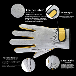 Meilleures ventes : Gants de conduite en cuir de vachette pleine fleur et cuir d'agneau, élégants, respirants, pour usage quotidien et professionnel, grandes tailles - Product Image 3