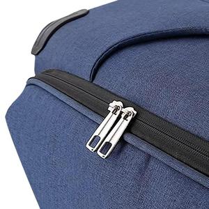 Simple Lightweight Polyester Luggage Set 3-Piece 20 24 28 Inch Expandable Soft Suitcase 4 <b>Wheels</b> Combination <b>Lock</b> Zipper Closure - Product Image 4