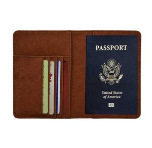Wholesale High Quality Leather Passport Cover <b>RFID</b> Travel Passport <b>Wallet</b> with ID Window New Design Make Products - Product Image 3