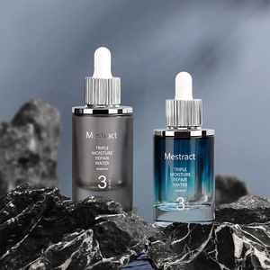 Botellas de suero de vidrio de fondo grueso de lujo, botella de gotero de plata de esencia con hombro, 30ml - Product Image 1