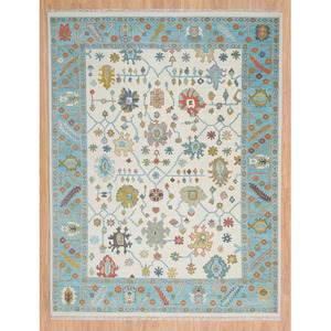 Tapis en laine noué à la main, à poils longs, abstrait et moderne, de qualité supérieure, à prix abordable - Product Image 3