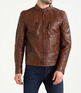 Latest Trendy Fantastic Man Clothing Man <b>Top</b> Quality Leather Jacket for Man - Product Image 4