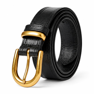 Women's Genuine Leather <b>Gold</b> Buckle Casual Fashion Waist <b>Belt</b> <b>for</b> <b>Dresses</b> Jeans Durable Lightweight Wholesale Supplier - Product Image 4