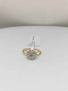 Elegantes anillos de diamantes hechos a mano de laboratorio de cóctel de oro rosa para mujer 0,34 Ct corte brillante Chapado en rodio con estilo de moda - Product Image 2