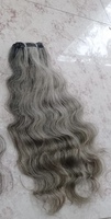 Cheveux Indiens Remy Bruts Non Traités Gris Foncé Clair, Double Trame Faite à la Machine, Haute Qualité, Prix Abordables, 100g, Toutes Couleurs Disponibles