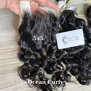 Venta al por mayor HD Lace 13x4 5x5 6x6 Super Double Drawn Top Grade Premium Ocean Curly Style Natural Cutícula Alineada 100% Real Human - Product Image 5