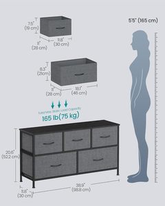 ตู้ลิ้นชักผ้าสไตล์เวียดนามสมัยใหม่ 5 ชั้นสำหรับห้องนอน - Product Image 2