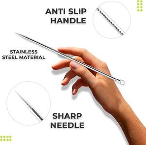 เครื่องมือกำจัดสิวหัวดำคุณภาพดี ทำจากสแตนเลส เครื่องมือดูแลส่วนบุคคล - Product Image 3