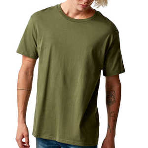 T-shirts décontractés d'été pour hommes de haute qualité, 100% coton respirant, couleur unie noire, manches courtes surdimensionnées - Product Image 1