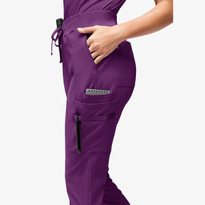 Pantalones de Enfermera para Mujer, Diseño Personalizado, de Alta Calidad, Ajustados, de Poliéster, Rayón y Spandex, Transpirables, Lisos, con Cordón y Cintura Elástica - Product Image 6