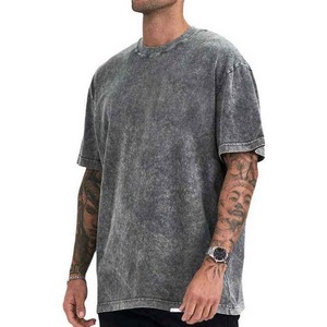 Camiseta Oversize de Calidad Premium para Hombre, 250 g/m², Negra y Gris, Estilo Streetwear, Lavado Ácido, Algodón, Vintage, Todas las Tallas - Product Image 3