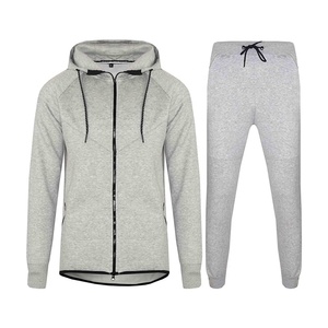 Men's Gym Wear Zip <b>Up</b> Hoodies With Track Pants Custom Tracksuit Set - Product Image 1