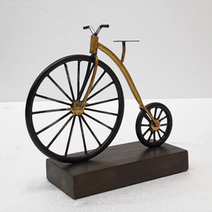 Sculptures modernes de finition noire de forme de cycle en métal de fer de l'Inde - Product Image 1