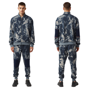 Conjunto Deportivo para Hombre con Efecto Desgastado y Parches Únicos, Traje de Felpa Gruesa - Product Image 2