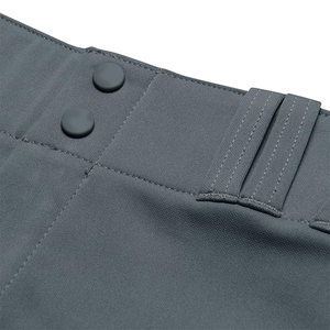 Pantalones de Béisbol Grises para Hombre con Franja Lateral Roja, de Poliéster que Absorbe la Humedad, Corte Regular, Cierre de Botones, Talla Adulto, Pantalones de Softbol - Product Image 3