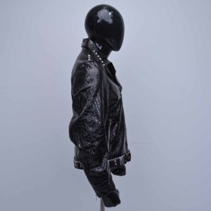 Blousons en cuir véritable pour hommes, style motard vintage, hiver, réversibles, avec col amovible, respirants, coupe classique - Product Image 6