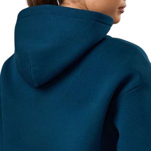 Sudadera con Capucha Extra Grande Color Azul Océano para Mujer, Sudadera de Forro Polar, Manga Larga, Estilo Casual, Corte Holgado, Tacto Suave, Ropa Cómoda para el Día a Día - Product Image 4
