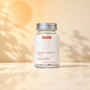 [FROM OREUM] Dentifrice solide de voyage personnel saveur mandarine de Jeju, 60 comprimés pour l'organisation des bagages et des articles de toilette en voyage - Product Image 5
