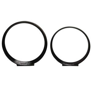 Jaffs Exports Aluminum High End Tabletop Sculpture Set 2Pcs Durable Eco-Friendly Handmade Modern Art Decor for Home Office - Product Image 1