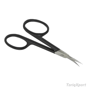 Black Handle Stainless Steel <b>Cuticle</b> Scissors Sharp Blade Beauty <b>Tools</b> For Manicure Adults Round Hole Design Durable - Product Image 3