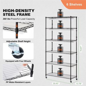Soporte para Plantas de 6 Niveles, Grande y Alto, con Luz LED de Espectro Completo de 150W, Estante para Plantas con Luz de Cultivo Interior y Temporizador - Product Image 6
