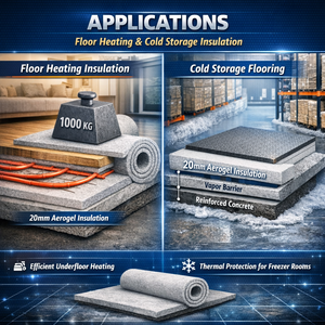 Couverture isolante en aérogel de 20 mm |   300 ° Isolation de sol pour chauffage par le sol et entrepôts frigorifiques à haute valeur R et haute résistance à la compression - Product Image 3